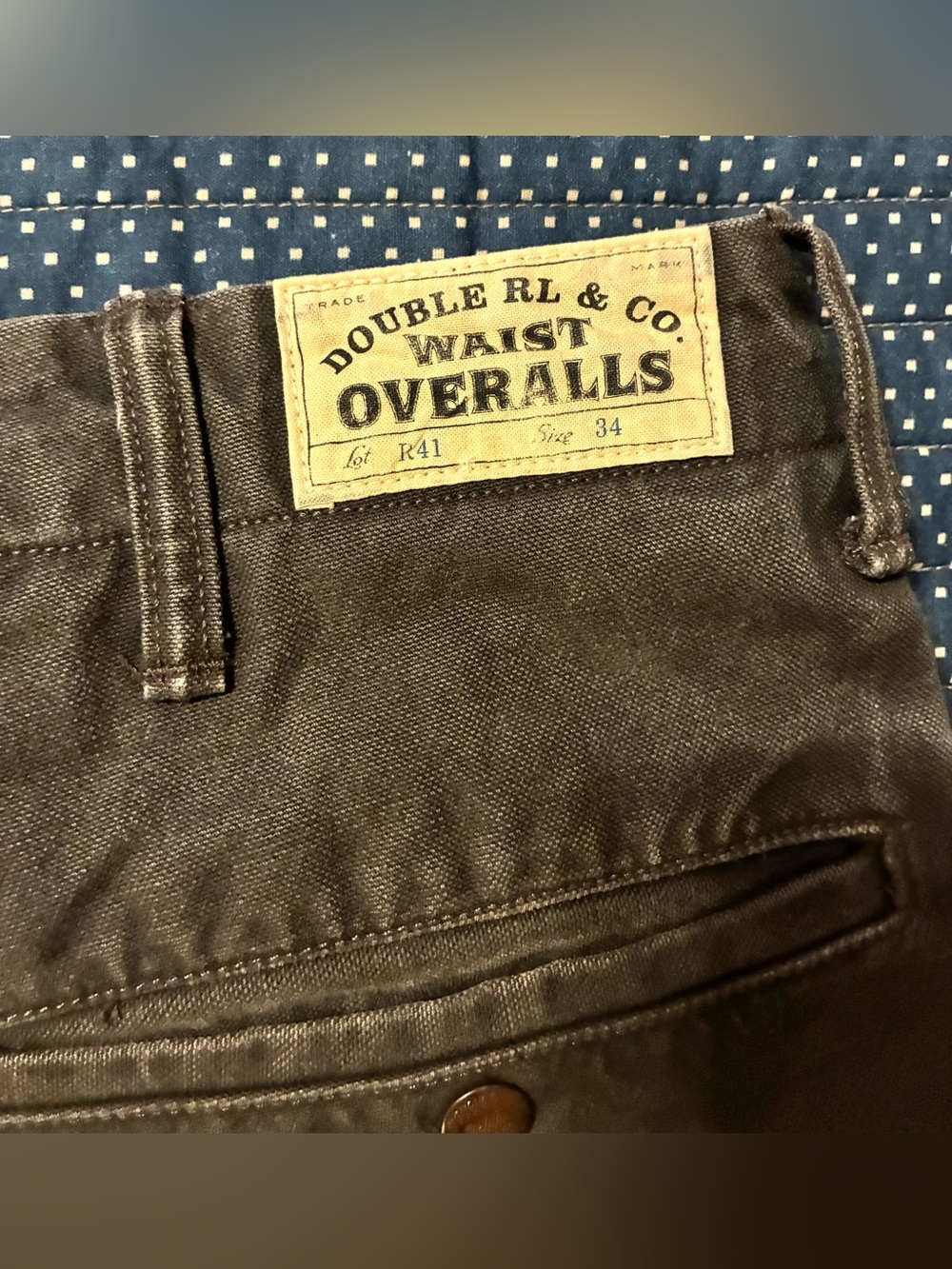 DOUBLE RL RALPH LAUREN RRL SELVEDGE CANVAS PANTS- 34X34 - Picture 11 of 13